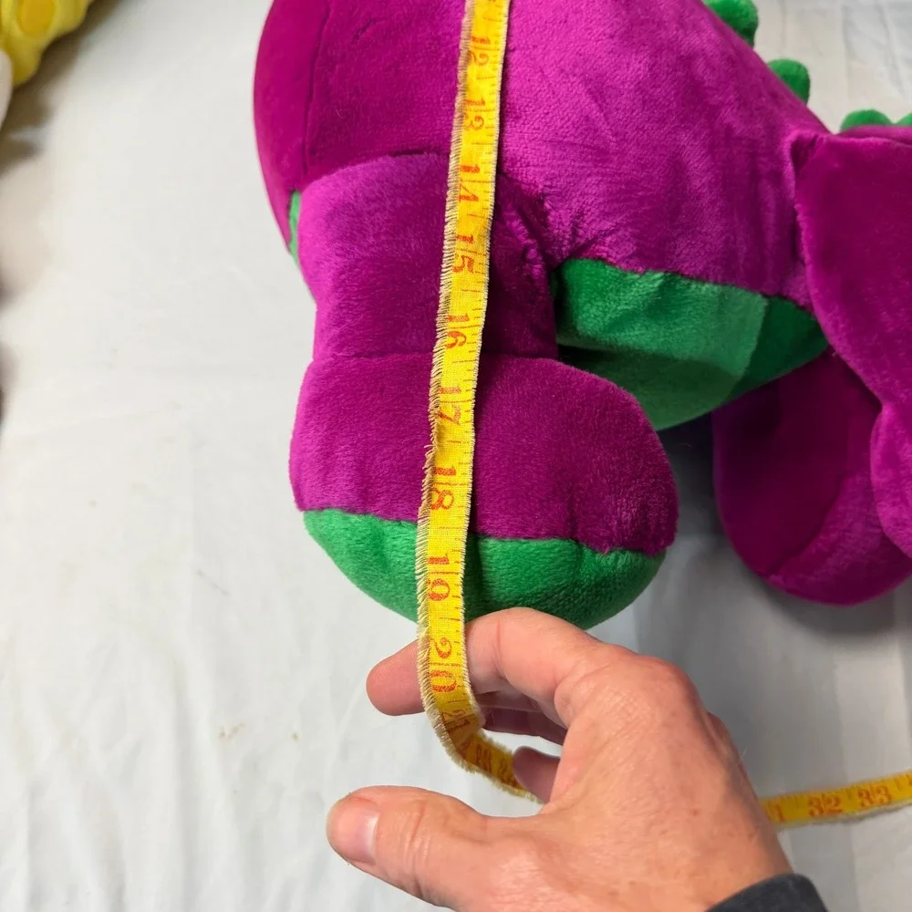 Vintage Barney The Dinosaur Plush Toy Stuffed Animal‎ 1988 Purple Green 20